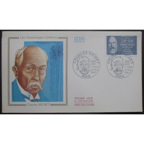 France Fdc Charles Richet 21-02-87 Paris