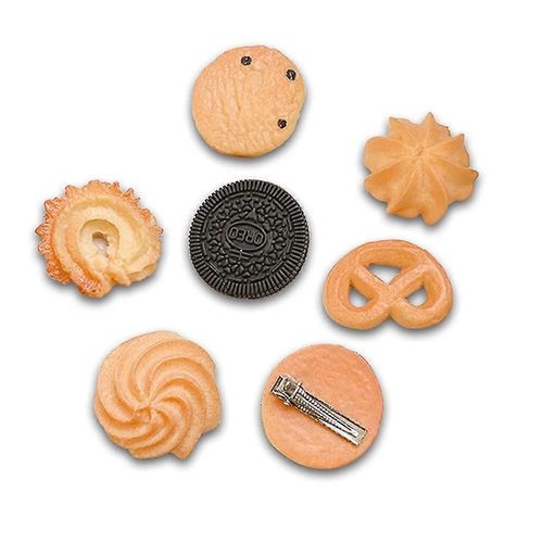 Cute Resin Simulation Cookies Hair Clips For Girls