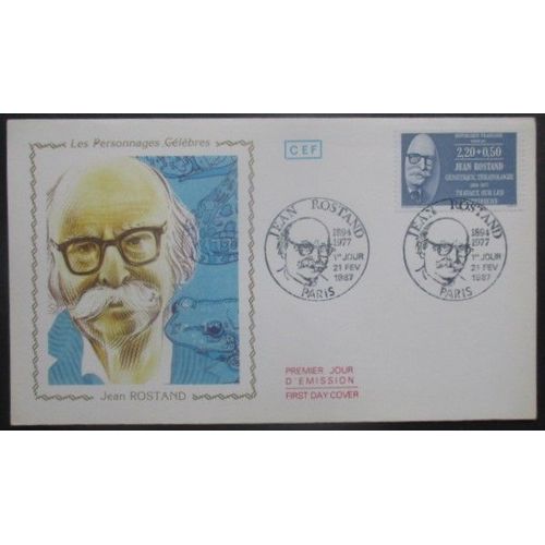 France Fdc Jean Rostand 21-02-87 Paris