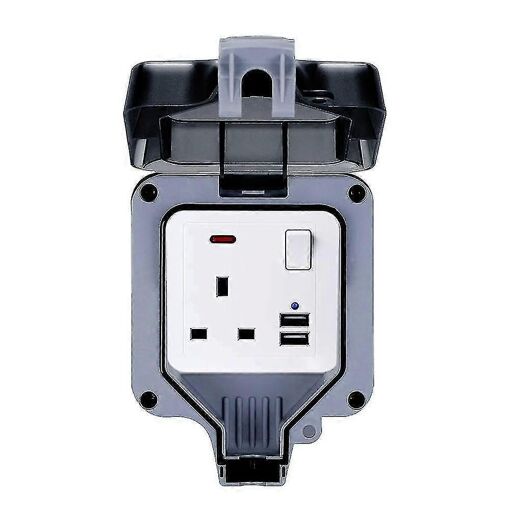 13aoutdoor Ip66 Boîte de prise étanche Prises électriques murales r...