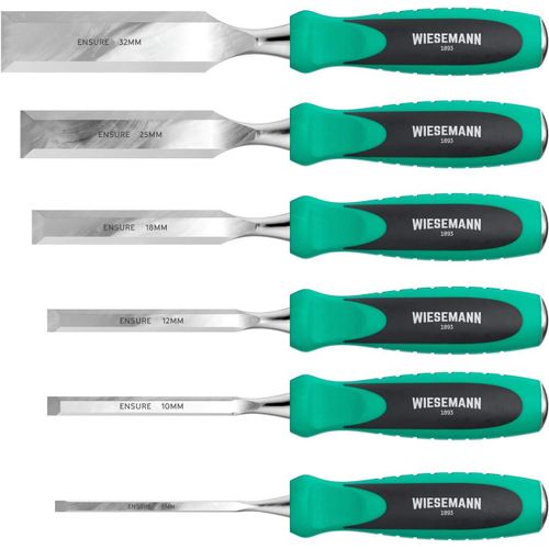 Lot 6 Pcs. Ciseaux À Bois En Acier Inoxydable Q50 6, 10, 12, 18, 25, 32mm Avec Étui Pratique De I Ensure Serie I 81284 - Jack Daniels