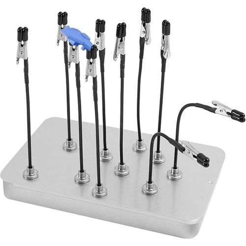 Support de soudure avec 10 pinces - Boîtier en fer pour maintien stable - Aide aux travaux métalliques et électroniques - JACK DANIELS