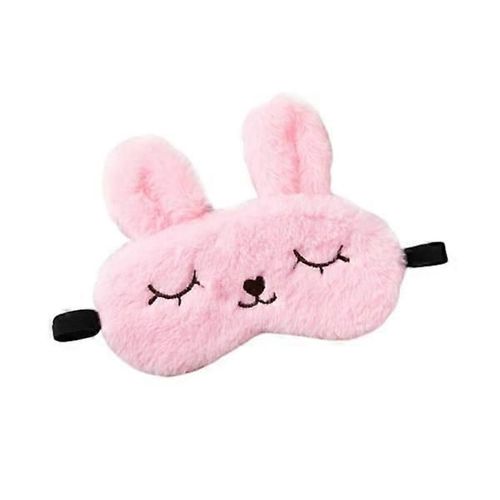 Mignon Doux Fourrure Rose Masque De Sommeil Masque Yeux Vol Voyage Lapin Rose Taille Unique 