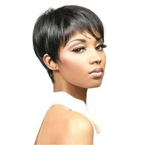 Extensions De Cheveux/Perruques - Short Avec Frange - Châtain Clair Châtain Clair 