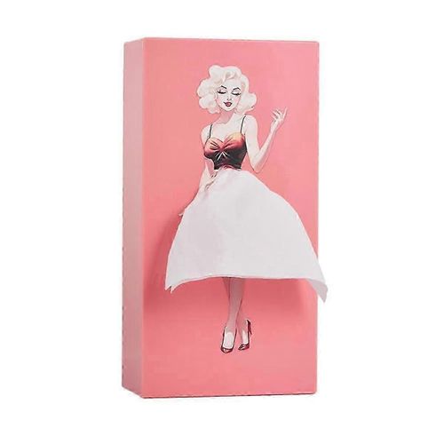 Boîte De Mouchoirs Cartoon Girl, Boîte De Mouchoirs Jupe Longue Fille (Rose)