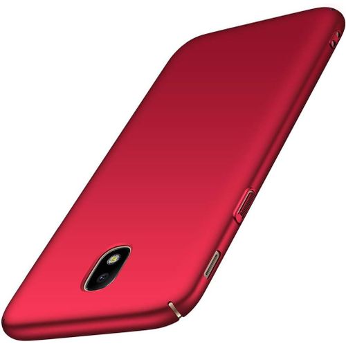 Coque Samsung Galaxy J3 2017 Ultra Fine Léger Anti Rayures Ultra Mince Housse De Protection Rigide Pour Samsung Galaxy J3 2017 Rouge