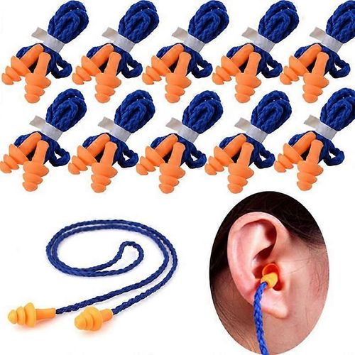 10 Paires De Bouchons D¿Oreille Filaires Pour Le Champ De Tir Protection Auditive Pour Le Champ De Tir - Bouchons D¿Oreille De Chasse Écouteurs De Tir Emballés Individuellement Chasse Ear Protec