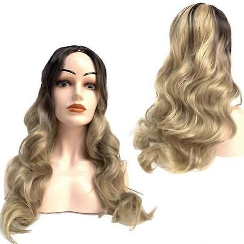Perruque Blonde/Marron Incl. Filet À Perruque Et Peigne D¿Extension De Cheveux 