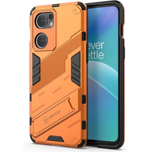 Coque Pour Oppo Find X5 Lite 5g, Très Mince Antichoc Souple Tpu Silicone Housse Avec Support Caché, Prime Dur Pc Durable Armure Étui.Orange