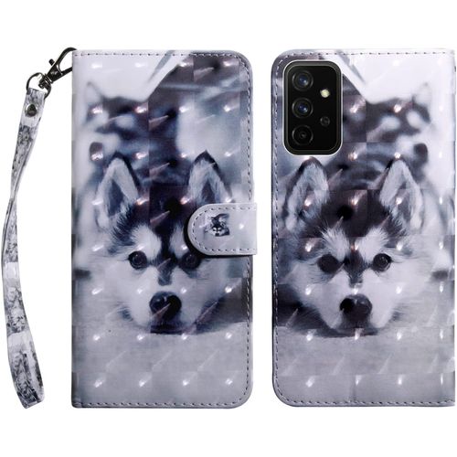 Etui Coque Pour Samsung A13 4g, Housse Portefeuille Magnétique Protection Fentes Pour Cartes Antichoc Flip Case Etui En Cuir Éritable Avec Fonction Support Coque - Les Chiots.
