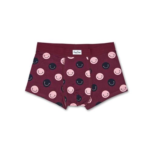 Burgundy Men's Underwear: Smile Trunk | Happy Socks