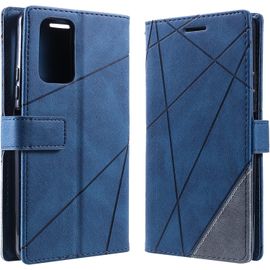 Coque Pour Xiaomi Redmi Note 10 Plus, Housse Étui Folio Wallet Case Flip Cover Protection Anticho, Etui Avec Pu Portefeuille Cuir, Fentes Cartes, Support Et Fermoir Magnétique Bleu