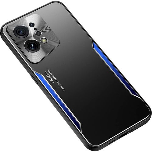 Coque Pour Oppo Find X5 En Aluminium Résistant Aux Chocs Avec Cadre En Caoutchouc Souple, Heavy Duty Bumper Ultra Slim Étui Pour Oppo Find X5, Bleu