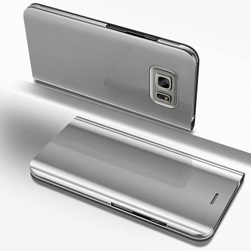 Miroir Coque Samsung Galaxy Note 8 Flip Cover Portefeuille Pu Cuir + Miroir Complet Protecteur Étui Support Coque Mirror Clear View Miroir Smart Case Cover Coque À Rabat Magnétique-Argent