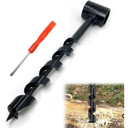 Tarière Manuelle À Main,12 * 260 Mm,Portable Polyvalent Foret Hélicoïdale,Foret De Survie Manuel,Hache De Survie,Hachette Survie,Outil De Survie Pour La Randonnée,Le Camping Et Les - JACK DANIELS