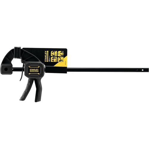Stanley Fmht0-83233 Serre Joint Moyenne Puissance 300 Mm/45 Kg Gamme Fatmax - Travaux De Précision - Rainure En V Pour Maintien Des Tubes - Rail En Acier - Corps En Nylon Renforcé - JACK DANIELS