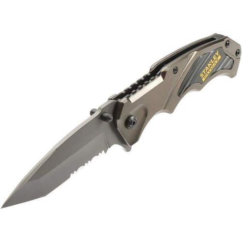 Stanley FMHT0-10311 Couteau 80mm FatMax - Lame Inox Double Tranchant + Sécurité Garde-Fou intégrée - JACK DANIELS