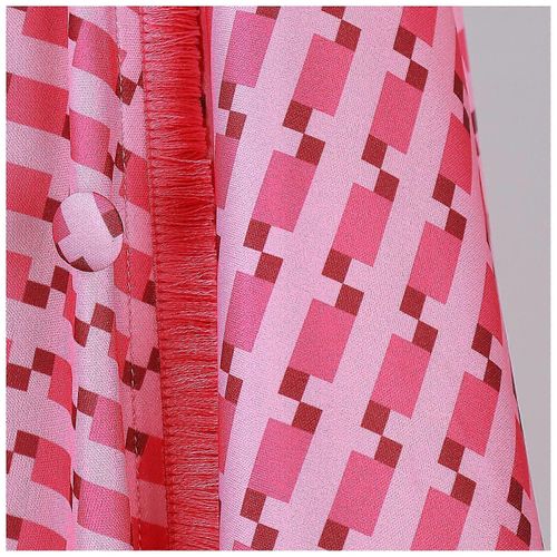 Costume De Sorcière D¿Halloween - Cape Rouge Avec Pied-De-Poule Pour Femme
