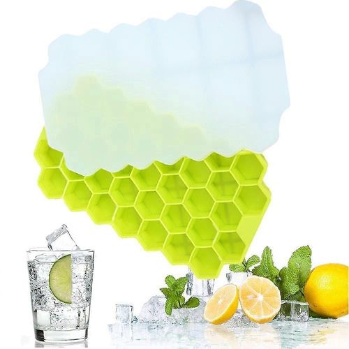 Silicone Premium Ice Cube, Plateau Nid D¿Abeille Crème Glacée Moule Boisson Réfrigérée Whisky Cocktail Food Flexible Easy Release, Blanc