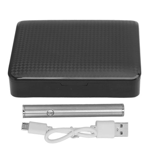 Étui à cigarettes Protection contre les surcharges Pas de bruit Allumage Boîte à cigarettes rechargeable avec briquet Lumière respiratoire Noir
