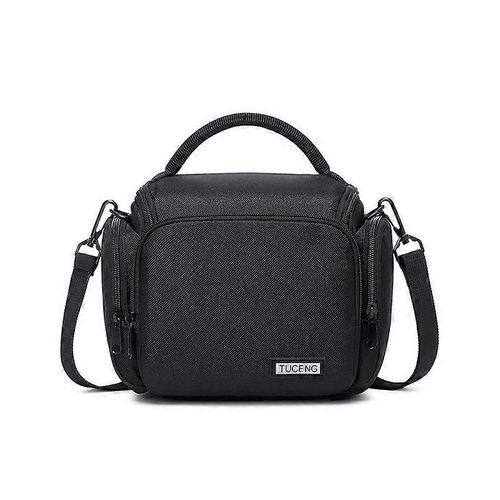 Sac à bandoulière pour appareil photo, étui étanche pour appareil photo avec bandoulière réglable, étui pour appareil photo portable, compatible avec Nikon, Canon, Sony, etc. (noir)