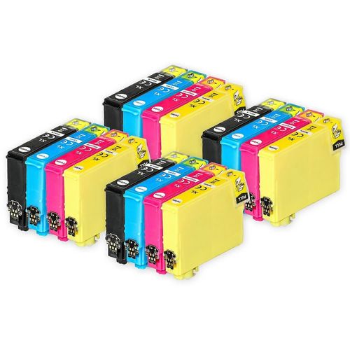 4 Ensemble de 4 cartouches d¿encre pour remplacer Epson T1285 Compatible/non-OEM de Go Inks (16 Encres)