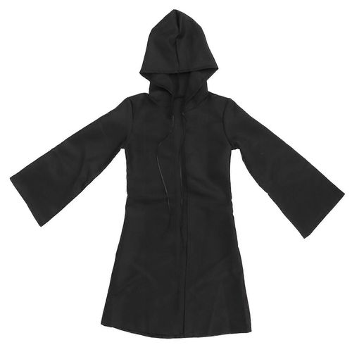 Halloween À Capuche Noir Cape Unisexe Long Cape Cosplay Robe Vêtements Costume Party Pour Adultl