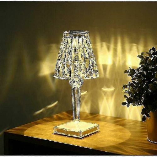 Lampe De Table En Cristal, Lampe En Cristal Led, Lampe De Table Diamant Led