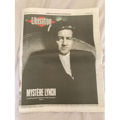 Libération N°13539 Samedi 18 Et Dimanche 19 Janvier 2025, Mort De David Lynch, 12 Pages Spéciales