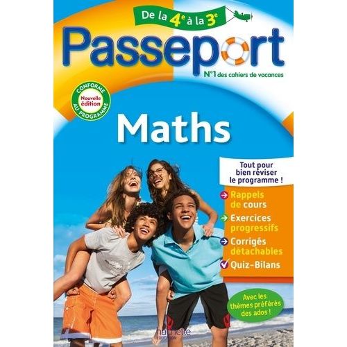 Passeport Maths De La 4e À La 3e
