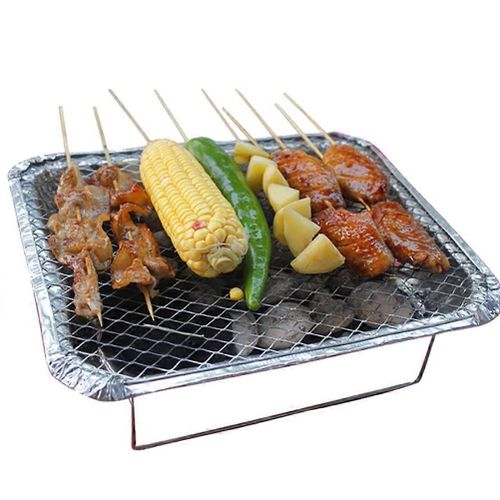 Barbecue jetable Grill Pique-sans fumée Charbon de bois Mini grill jetable