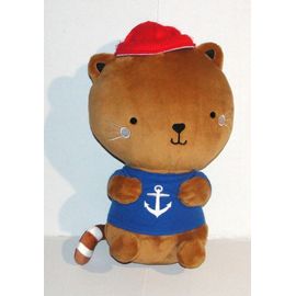 Peluche Chat Marin Sergent Major Doudou 29 Cm