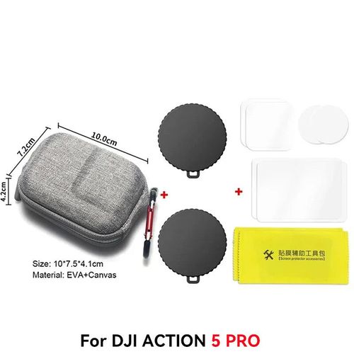 Couvercle anti-poussière pour objectif d'appareil photo,protection d'objectif en silicone antidérapant pour DJI Osmo Action 5 Pro 4,accessoire de film Guatemala - Type Action 5 Pro Set 4