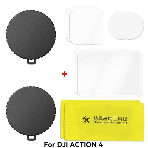 Couvercle anti-poussière pour objectif d'appareil photo,protection d'objectif en silicone antidérapant pour DJI Osmo Action 5 Pro 4,accessoire de film Guatemala - Type For Action 4 Set 2