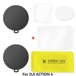 Couvercle anti-poussière pour objectif d'appareil photo,protection d'objectif en silicone antidérapant pour DJI Osmo Action 5 Pro 4,accessoire de film Guatemala - Type For Action 4 Set 2