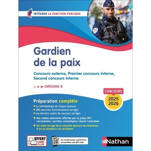 Gardien De La Paix - Concours Externe, Premier Concours Interne, Second Concours Interne Catégorie B