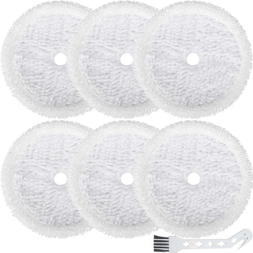 Tampons De Remplacement Pour Bissell 3115 Spinwave Robot Aspirateur, Accessoires 6 Chiffon De Vadrouilles + 1 Brosse De Nettoyage (6 Pièces)[CLE152188]