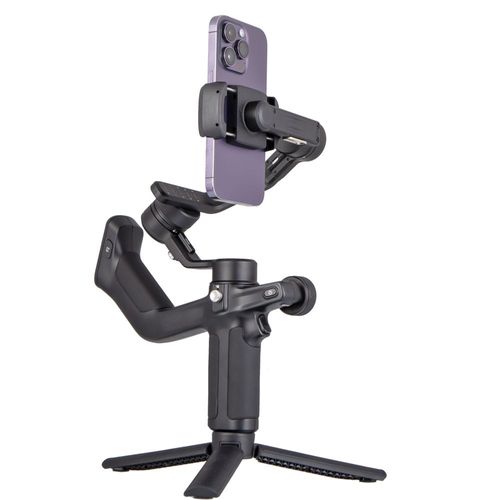 FeiyuTech SCORP-Mini P - Stabilisateur Smartphone 3 Axes avec Double Poignée, Rotation 360°, Charge Utile 500g, Autonomie 11h, Compatible iPhone et Android (Largeur 5,5 à 8,8 cm)