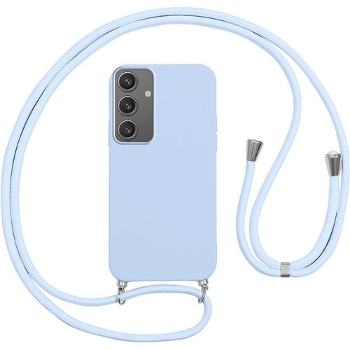 Coque Pour Samsung Galaxy S24 Avec Cordon,Etui Silicone Souple Antichoc Housse Avec Collier Bandoulière Chaîne Lanière,Téléphone Étui Case Cover De Protection Pour Samsung S24 6.2"", Lila