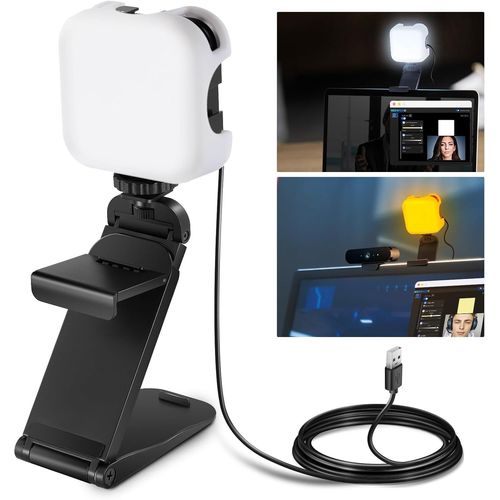 NEEWER Lumière Vidéo Conférence LED Lampe Streaming avec App Contrôle Mac/PC, Monture&Support de Moniteur 2 en 1, Éclairage de Webcam USB 2900K-7000K pour Visioconference, Réunion Zoom, PL81 Pro