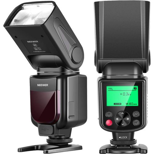 NEEWER 750II TTL Flash Speedlite avec écran LCD, Compatible avec Nikon D4 D5 D60 D90 D100 D200 D300S D300 D500 D610 D700 D750 D800 D810 D850 D3400 D3500 D5200 D5300 D7000 D7100 D7200 D7500