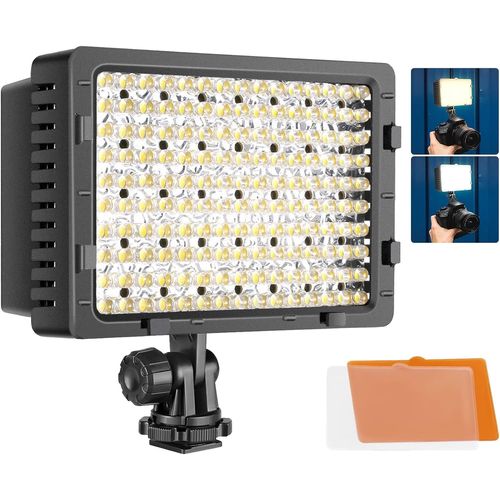 NEEWER 160 LED CN-160 Lumière Vidéo pour Caméra/Caméscope à Panneau Ultra Haute Puissance à Intensité Variable, LED compatible avec Canon, Nikon, Pentax, SONY, Samsung et Olympus Digital SLR Cameras