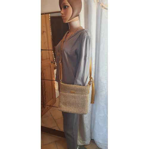 Sac à main femme "Mac allister" tressé paille