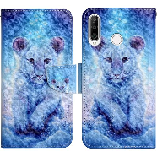 Coque Pour Huawei Y6p, Coque En Cuir Pu Pour Huawei Y6p, Etui Cuir Housse Rabat Portefeuille Pochette Antichoc Magnétique Protection Fentes Pour Cartes Etui Housse Huawei Y6p Léopard