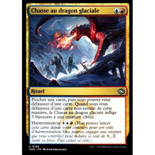 Chasse Au Dragon Glaciale - Magic - Tarkir La Tempête Des Dragons - U - 188