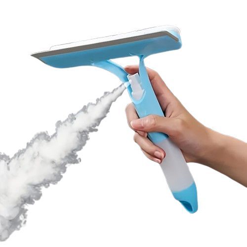 Balai Nettoyant 3 en 1 Éponge - Racleur - Essuieur, Pulvérisateur Détachable Inclus : Nettoyage Rapide et Parfait des Fenêtres, Miroirs et Surfaces Lisses