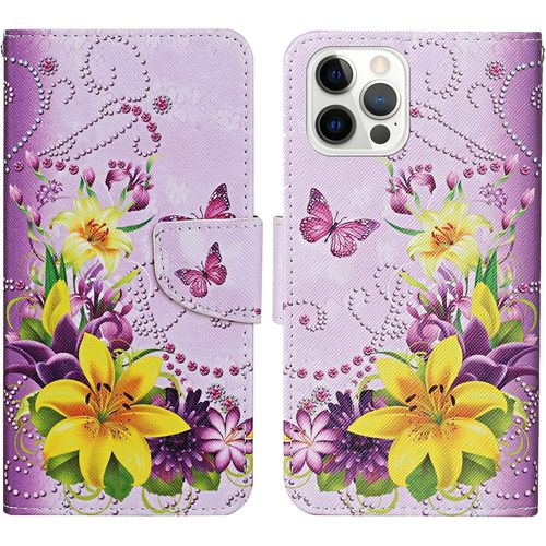 Coque Pour Xiaomi Mi Note 10 / Mi Cc9 Pro/Mi Note 10 Pro, Etui Cuir Pu Housse Rabat Portefeuille Pochette Antichoc Magnétique Protection Fentes Pour Cartes Etui Housse Papillon 2
