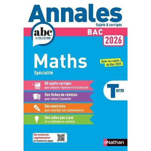 Annales Bac Maths Tle - Avec Les Sujets Du Bac 2025