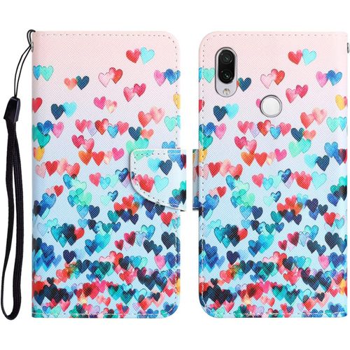 Coque Pour Xiaomi Redmi Note 7 Pro - Animal Motif Coloré Cuir Etui Portefeuille Housse Coque Avec 360 Degrés Silicone Antichoc Magnét Longe Case Pour Redmi Note 7 / Redmi Note 7 Pro Cx -Amour