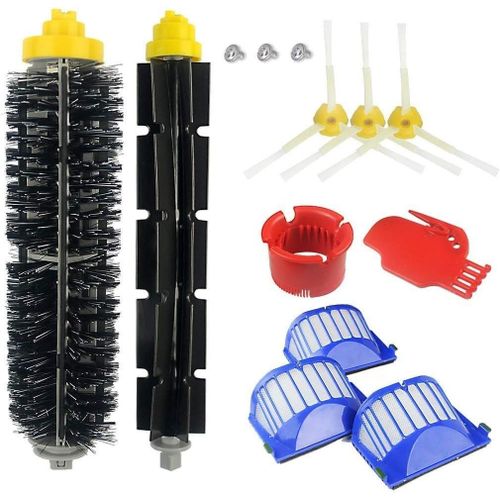 Aplustech Kit De Brosse Et Accessoire Pour Irobot Roomba Série 600 605 610 616 620 625 630 631 632 639 650 651 660 670 680 681 691 696 -Kit De 13 Pièces[CLE155087]